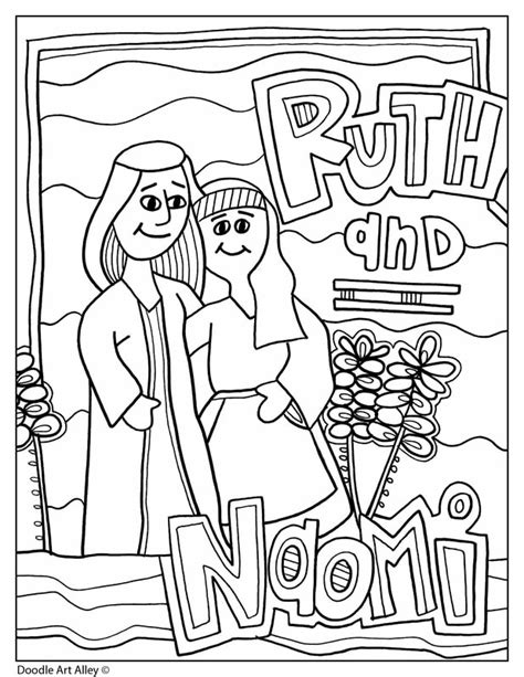 ruth and naomi coloring page